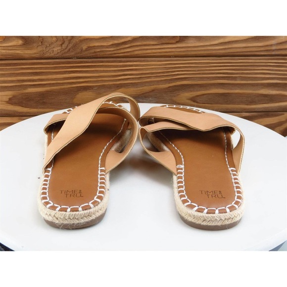 Time And Tru Size‎ 10 M Women Sandal Slide Beige Synthetic - Picture 7 of 10